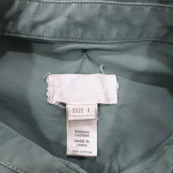 Vintage Diesel Womens Shirt Large Button Up Embroidered Back Green - Picture 5 of 6